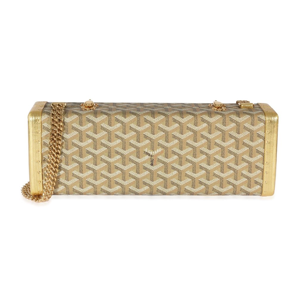 Goyard Gold Goyardine Saint Honore Trunk Clutch
